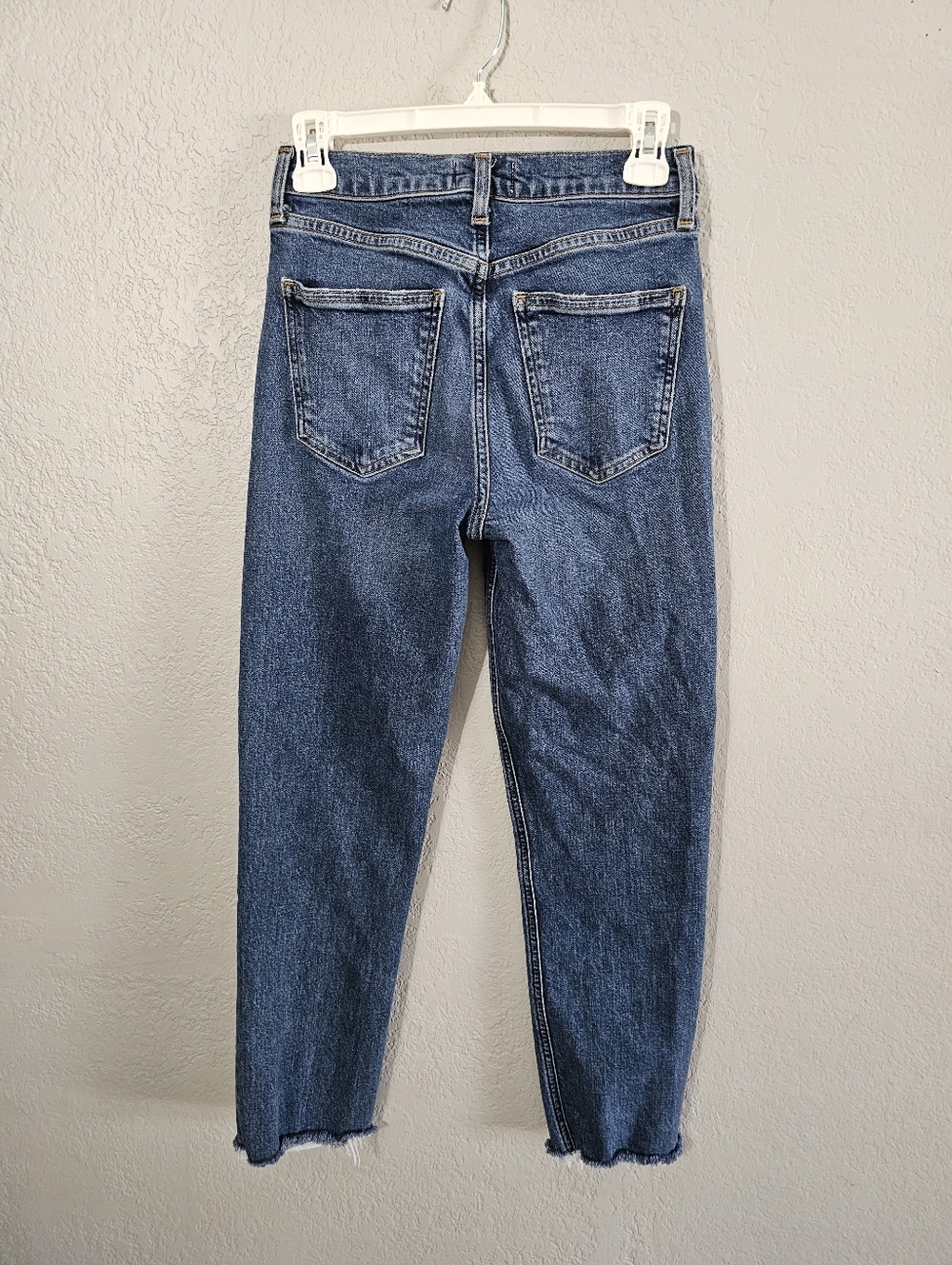 Agolde Blue Kye Mid Rise Straight Crop Ankle Jeans In Mirage Womens 23 - Picture 6 of 11